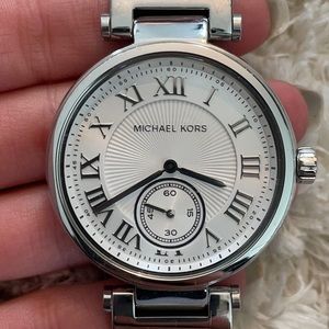 Authentic Michael Kors Sterling & Crystal Watch